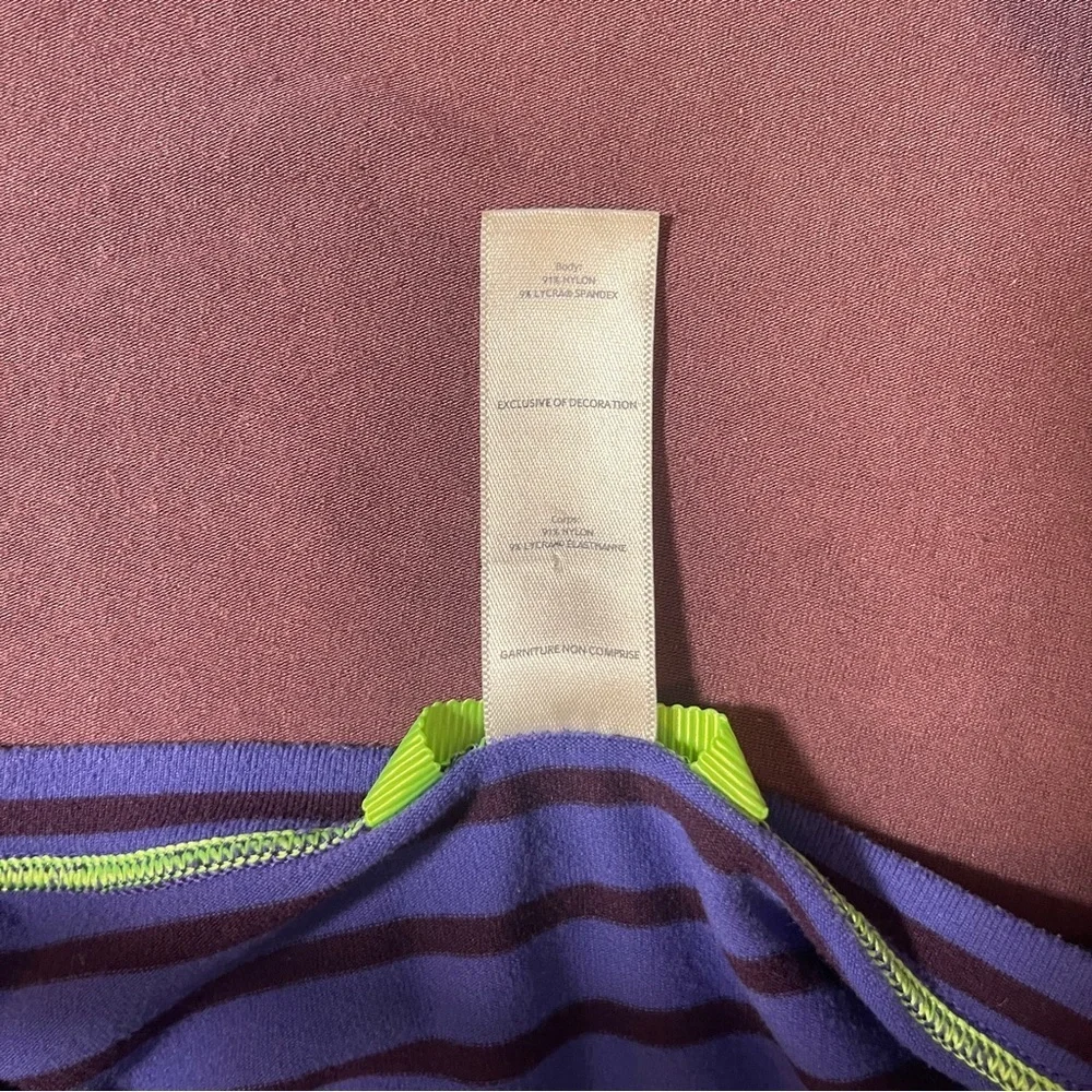 Ivivva (Lululemon kids) Soft Striped Long Sleeve Shirt in Purple - Size 12